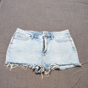 Old Navy Light Blue Jean Shorts with Frayed Hem